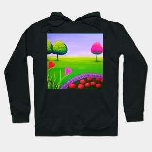 Valentine Wall Art - Our hearts growing side by side - Unique Valentine Fantasy Planet Landsape - Photo print, canvas, artboard print, Canvas Print and T shirt Hoodie